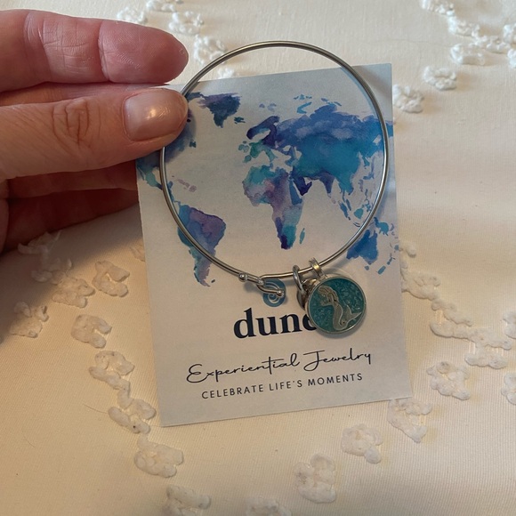 Dune Jewelry sterling silver mermaid bracelet bangle with apatite - never worn